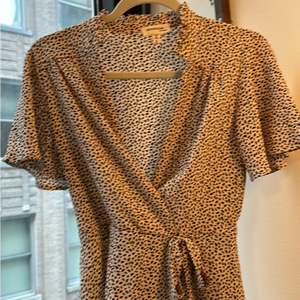 Cream and black spotted blouse